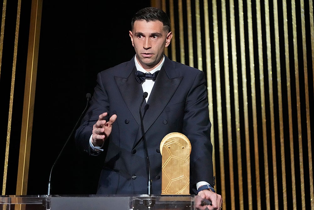 68th Ballon dOr (Golden Ball) award ceremony in Paris_Emiliano Martinez