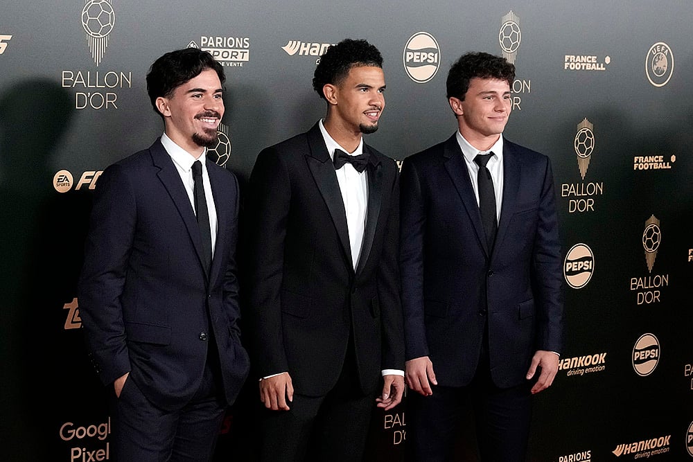 68th Ballon dOr (Golden Ball) award ceremony in Paris_itinha, Warren Zaire Emery and Joao Neves