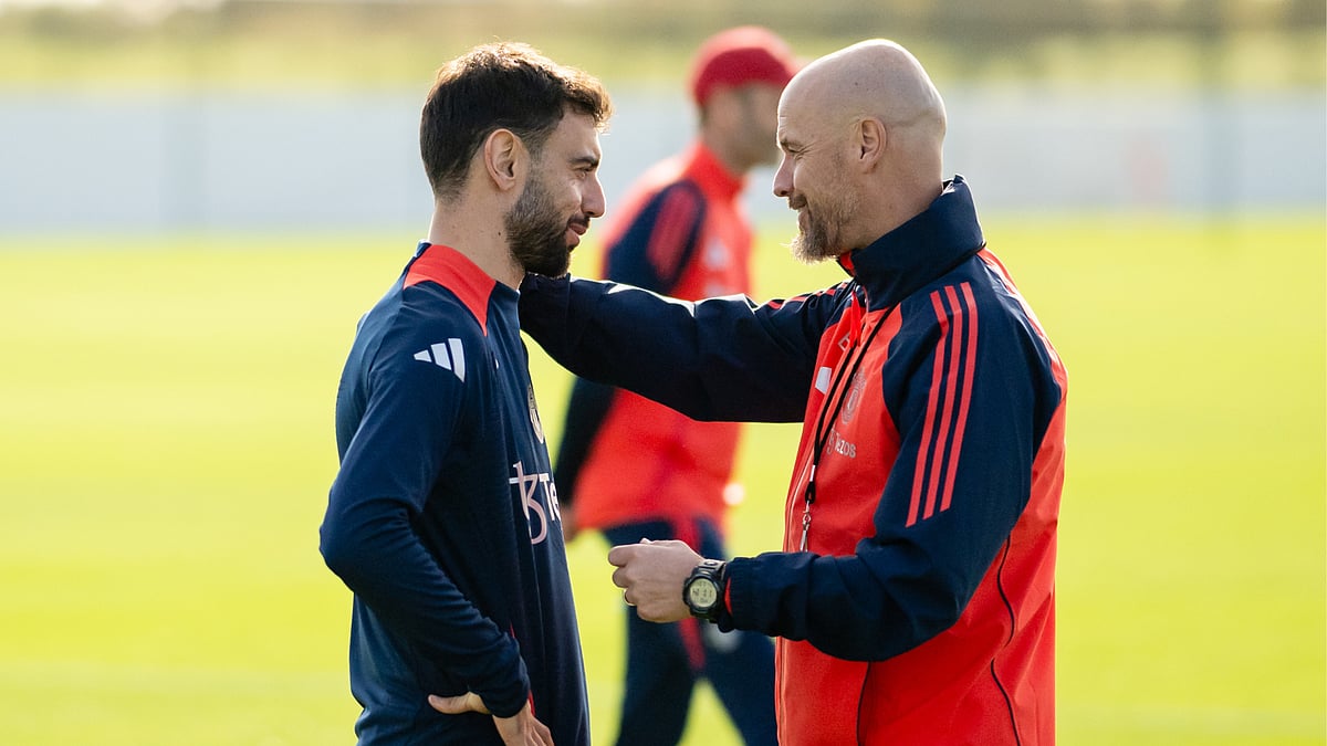 Bruno Fernandes led the tributes for departing manager Erik ten Hag