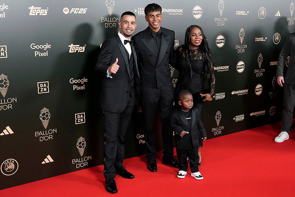 68th Ballon dOr (Golden Ball) award red carpet in Paris_Lamine Yamal