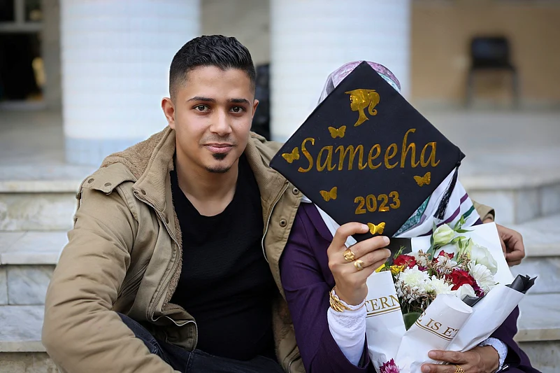 Eissa and-sister Sameeha on 17 August 2023