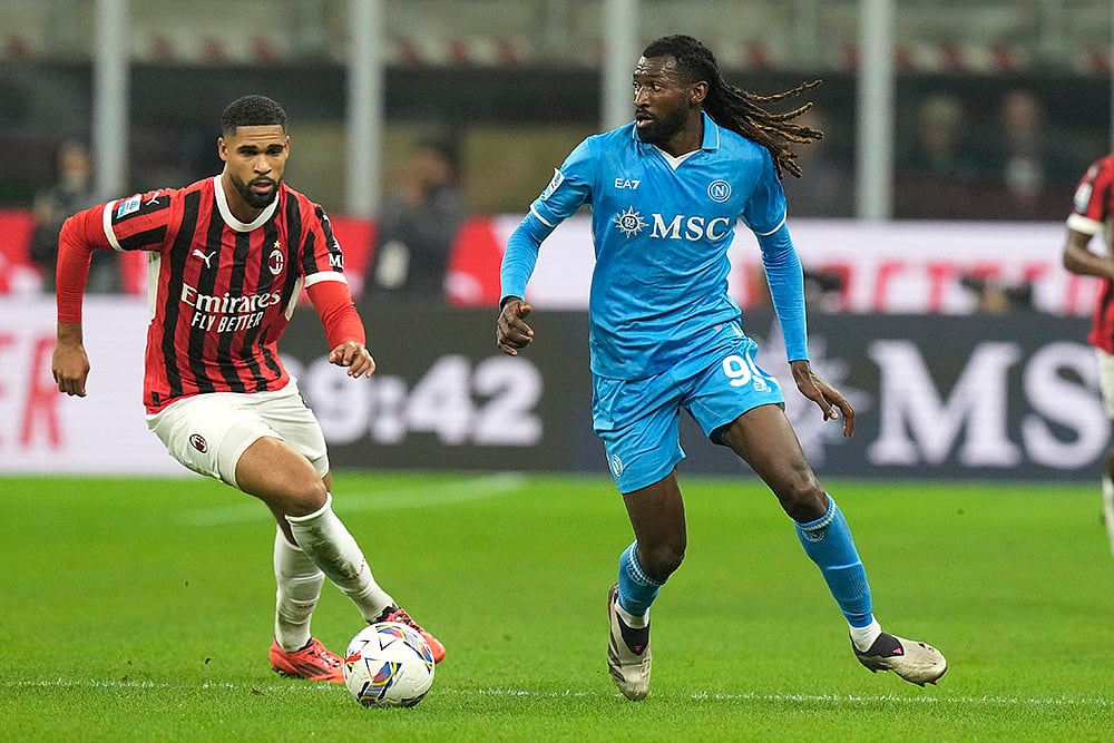 Italy Serie A Soccer Napoli vs AC Milan Photo Gallery_Ruben Loftus-Cheek
