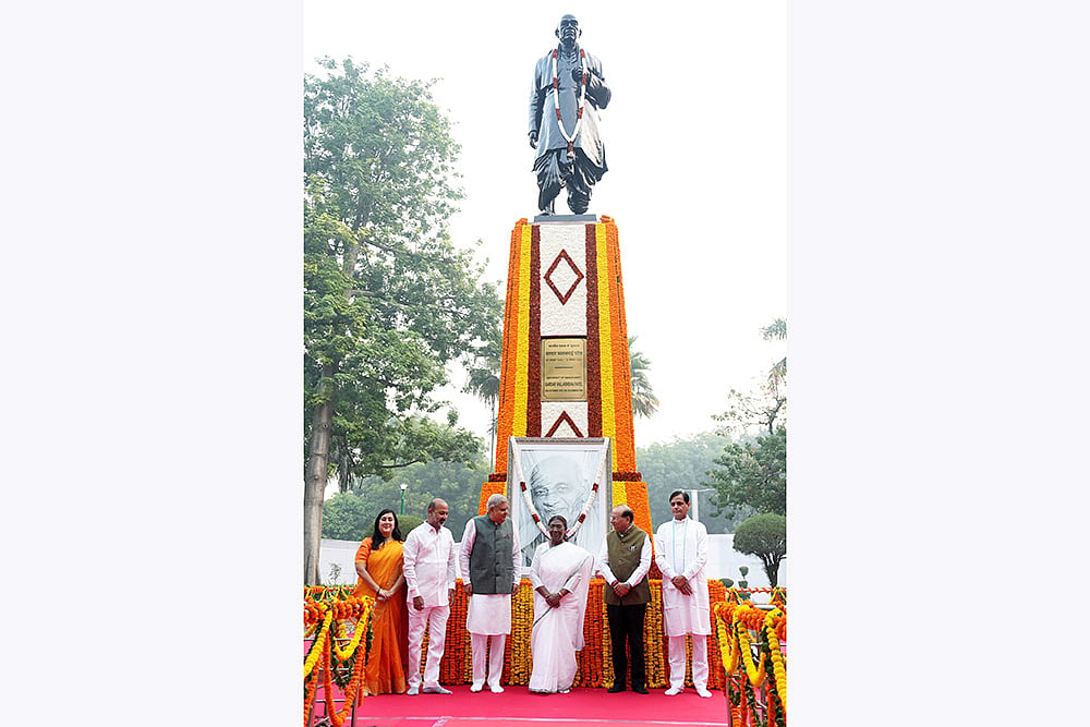 President Droupadi Murmu,  Jagdeep Dhankhar during Sardar Patels birth anniversary