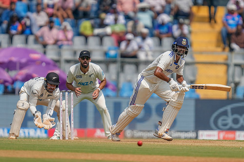 India Vs New Zealand 3rd Test cricket at Wankhede Stadium in Mumbai photo gallery_Washington Sundar 