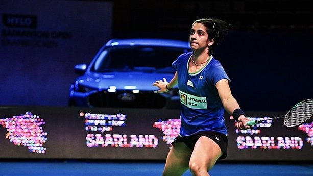 BWF : Indian shuttler Malvika Bansod in action at the Hylo Open Super 300 in Germany