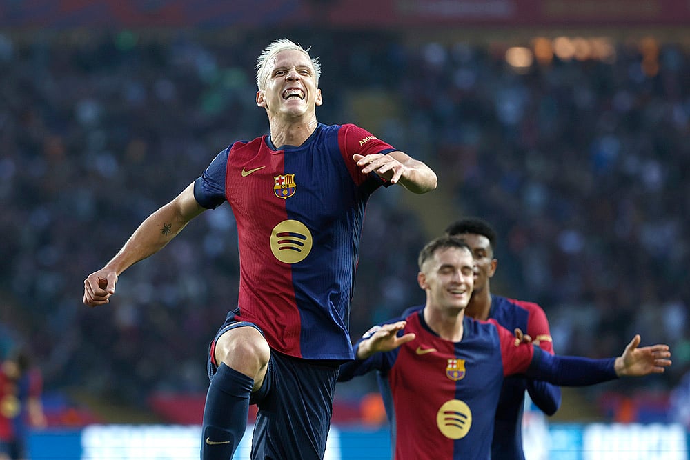 2024-25 Spanish La Liga soccer Barcelona fc vs Espanyol Photo Gallery_Dani Olmo 