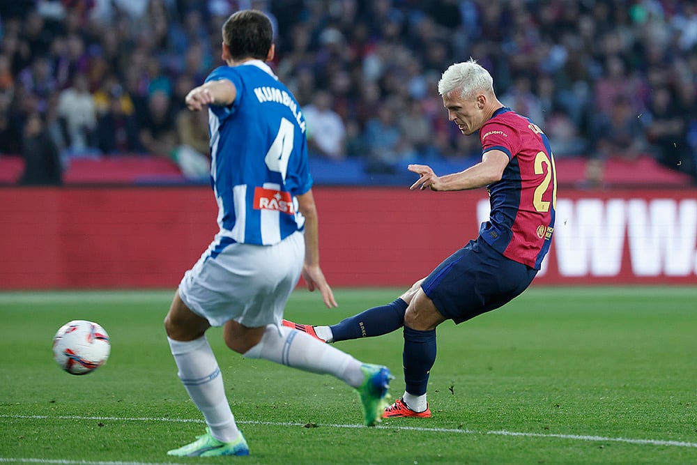 2024-25 Spanish La Liga soccer Barcelona fc vs Espanyol Photo Gallery_Dani Olmo