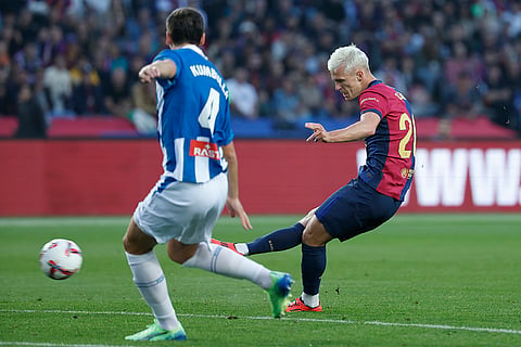 La Liga 2024-25: Barcelona's Dani Olmo scores his side's opening goal
