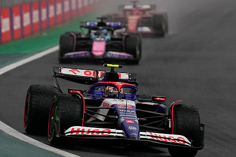 Brazilian Grand Prix 2024: Yuki Tsunoda, of Japan, steers his RB