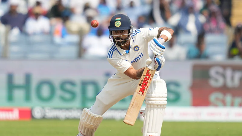 Indias Virat Kohli plays a shot during day three of the second cricket test. AP Photo