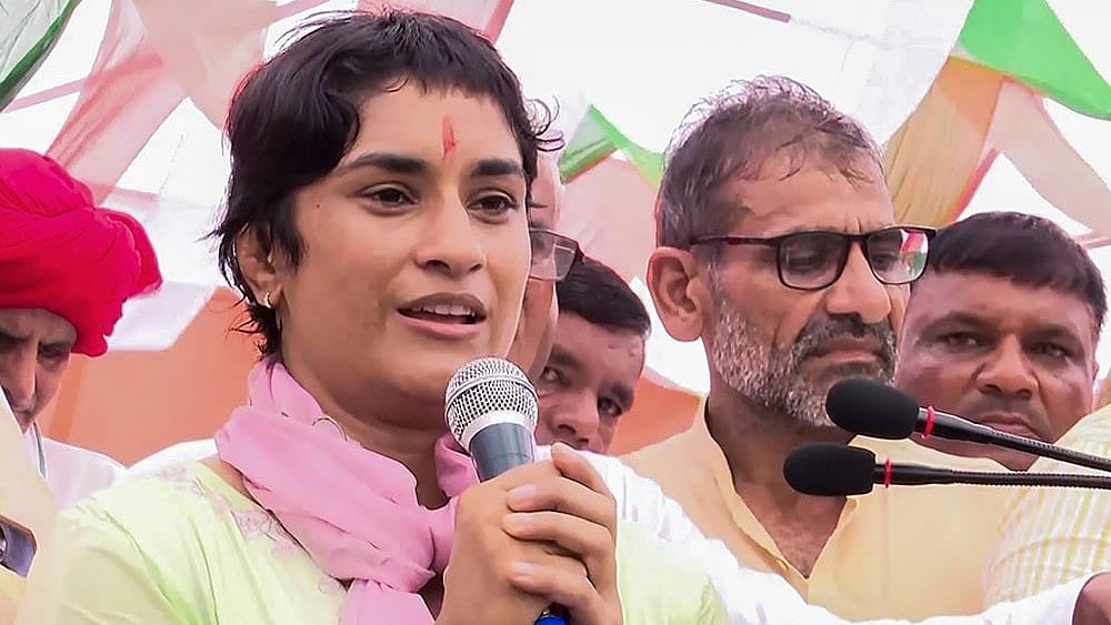 Photo: PTI : Wrestler turned politician Vinesh Phogat.