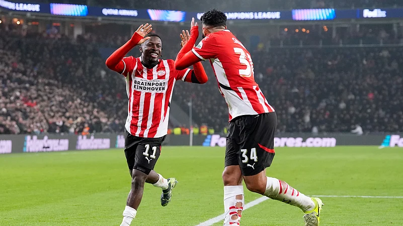 PSV celebrating