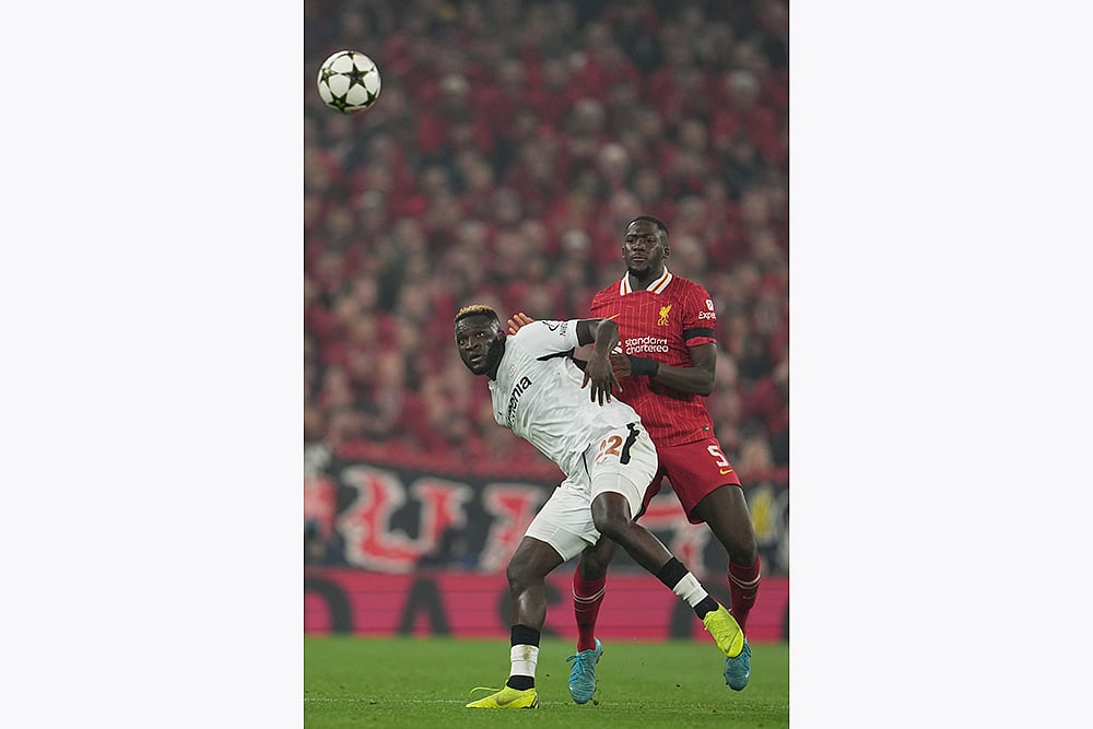 2024-25 Champions League soccer Liverpool vs Bayer Leverkusen photo_Victor Boniface