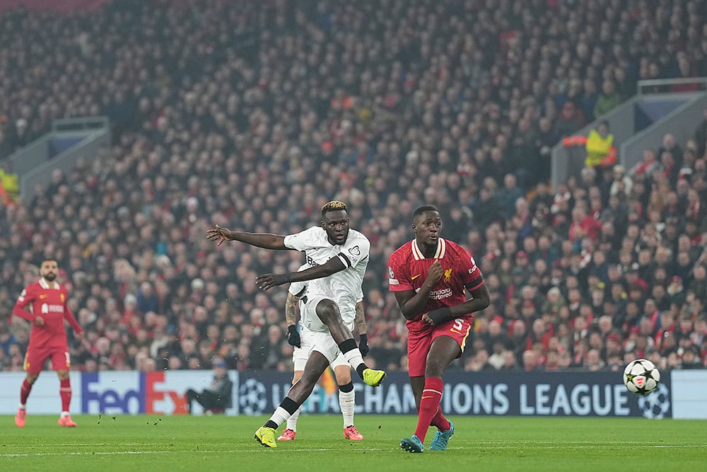 2024-25 Champions League soccer Liverpool vs Bayer Leverkusen photo_Victor Boniface