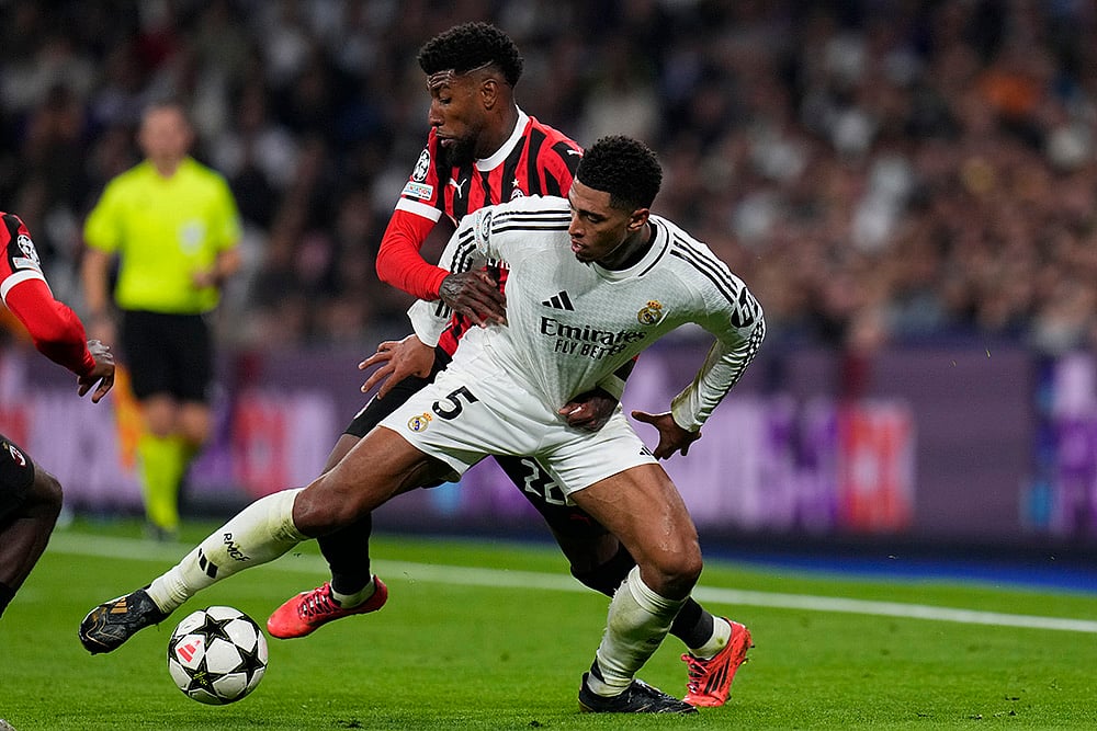 2024-25 Champions League soccer Real Madrid vs AC Milan photo_Jude Bellingham