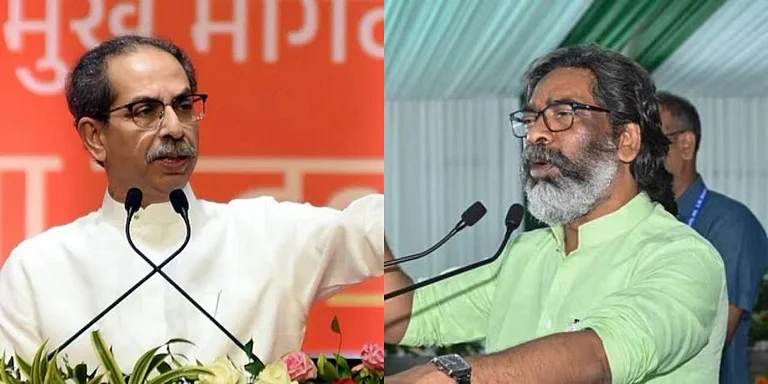Shiv Sena (UBT) chief Uddhav Thackeray (L) and Jharkhand CM Hemant Soren (R) - PTI