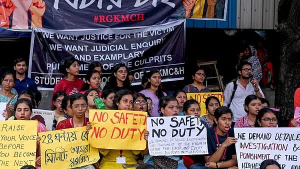 Protesters in Kolkata seeking justice in RG Kar case 