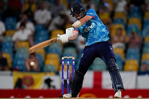 WI Vs ENG, 3rd ODI: England's Jamie Overton plays a shot