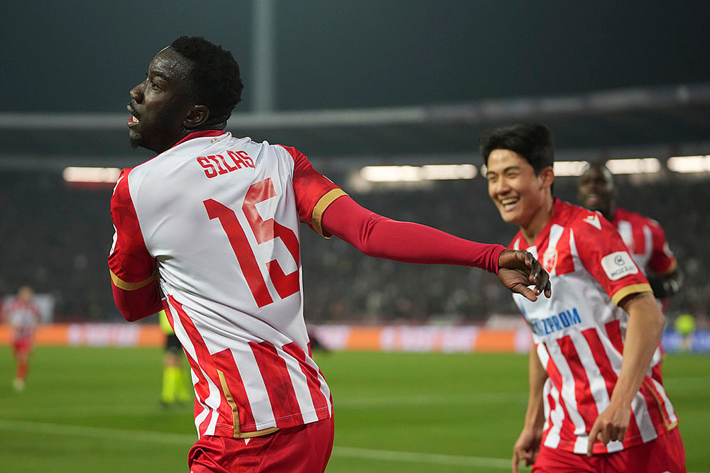 UEFA Champions League soccer Red Star Belgrade vs Barcelona FC football match_Silas