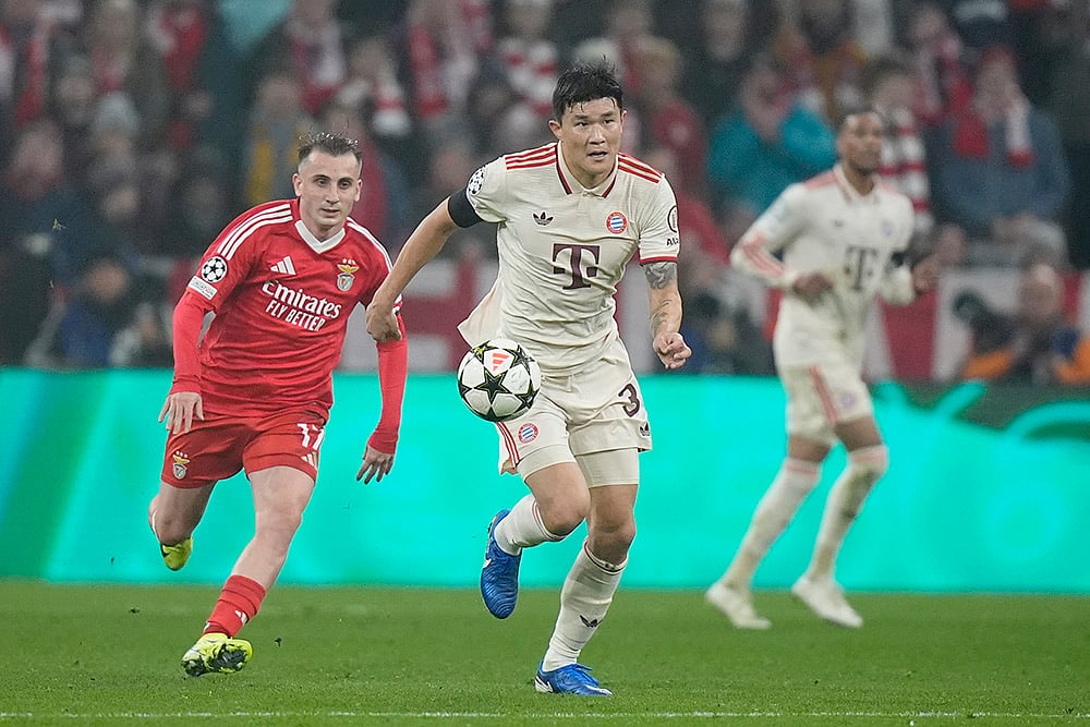 UEFA Champions League soccer Bayern Munich and SL Benfica football match_Kim Min-jae