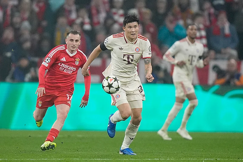 UEFA Champions League soccer Bayern Munich and SL Benfica football match_Kim Min-jae