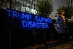 What Trump's Return Means For Climate Action Getty Images : A banner reads 'Trump Climate Disaster' at a protest against Trump Presidency outside the US Embassy on Nov 6 in London