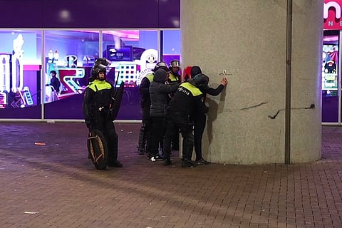 Europa League Netherlands Israel Fan Violence: Police frisk pro-Palestinian supporters 