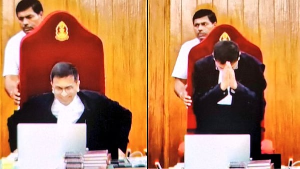 X/@barandbench : CJI Chandrachud rises after completing his last board of cases in the Supreme Court