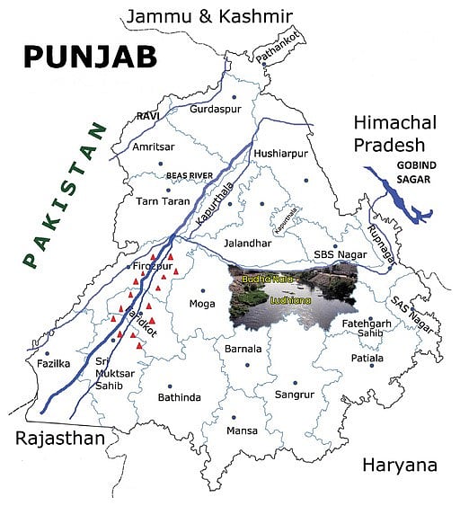 Map Showing Budha Darya 