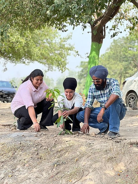 Plantation Drive by the Volunteers of Water Warriors Along the Banks of Satluj River. 