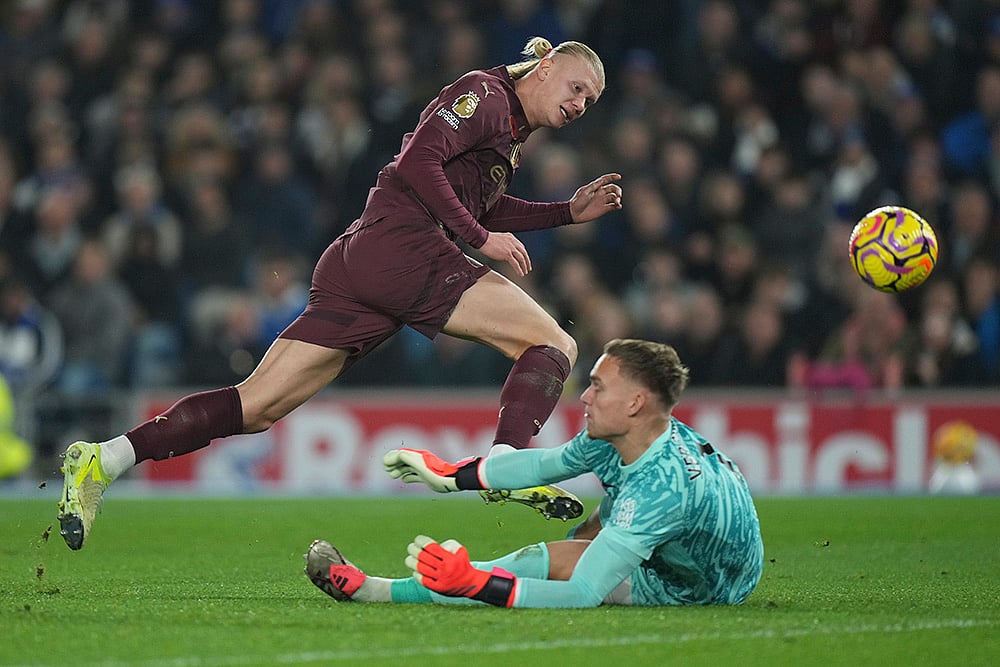 English Premier League 2024-25 Brighton vs Manchester City photo gallery_Erling Haaland 