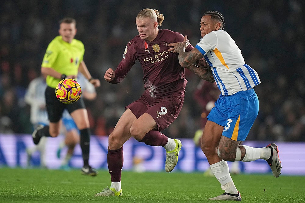 English Premier League 2024-25 Brighton vs Manchester City photo gallery_Erling Haaland