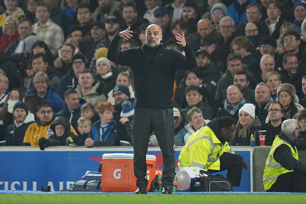 English Premier League 2024-25 Brighton vs Manchester City photo gallery_Pep Guardiola