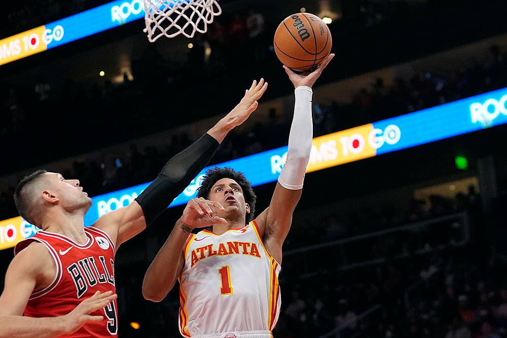 Chicago Bulls vs Atlanta Hawks Basketball match photo gallery_ Jalen Johnson