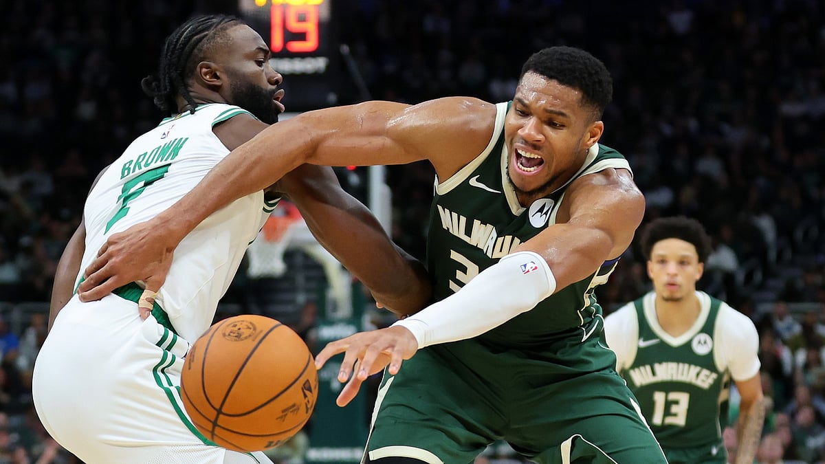 Jaylen Brown and Giannis