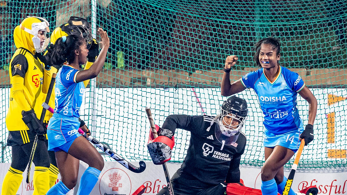 Photo: Special Arrangement : India's Sangita Kumari during the match against Malaysia in the Women's Asian Champions Trophy 2024 in Rajgir, Bihar.