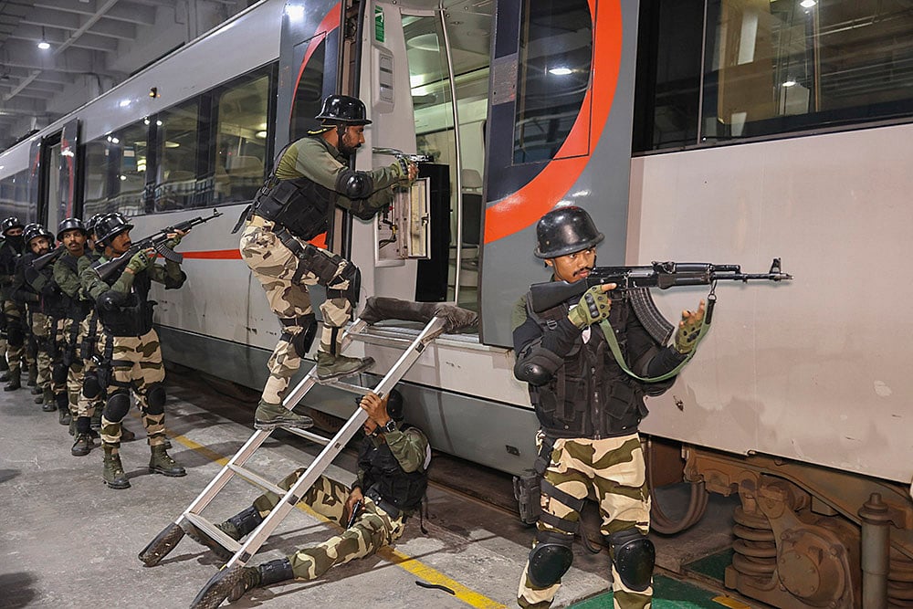 | Photo: PTI : National Jt Counter Terrorism Ex Agnipariksha