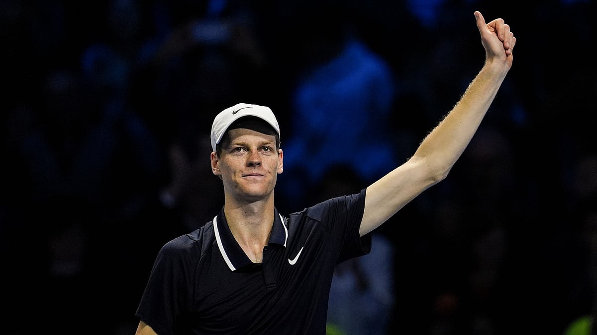Jannik Sinner celebrates his win