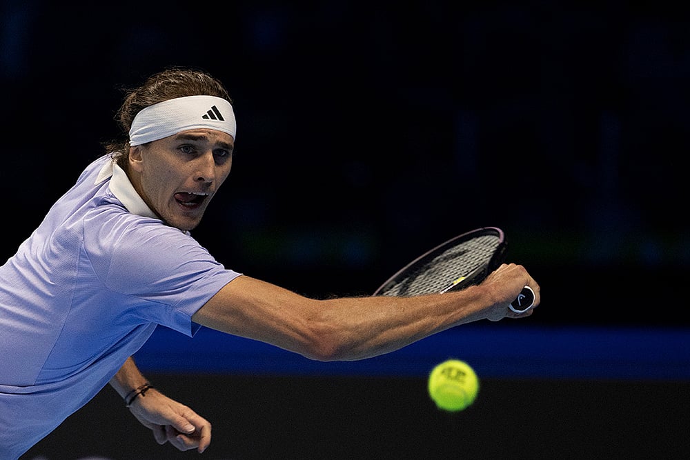 Italy Tennis ATP Finals Alexander Zverev vs Andrey Rublev photos_Alexander Zverev