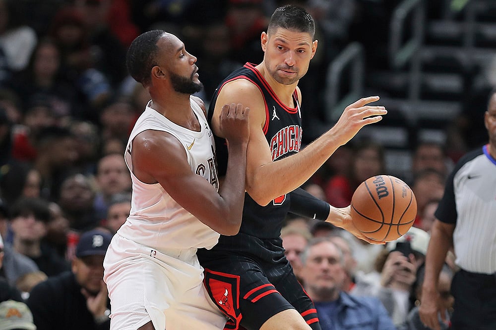 NBA Cleveland Cavaliers vs Chicago Bulls Baseketball match photos_Evan Mobley