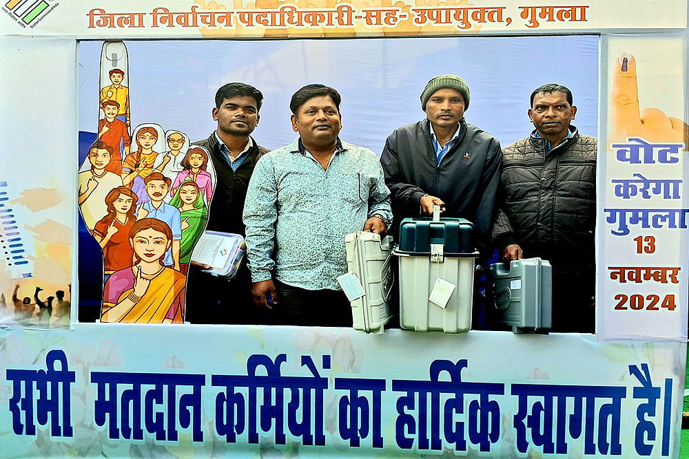 | Photo: PTI : J'khand polls: Preps before election day