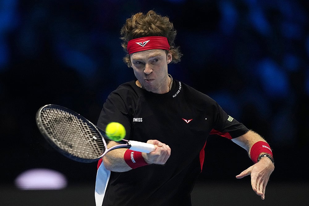 Italy Tennis ATP Finals Alexander Zverev vs Andrey Rublev photos_Andrey Rublev