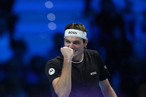 ATP Finals: United States' Taylor Fritz reacts during the match against Russia's Daniil Medvedev