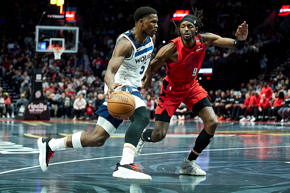 NBA Minnesota Timberwolves vs Portland Trail Blazers Basketball match_Anthony Edwards