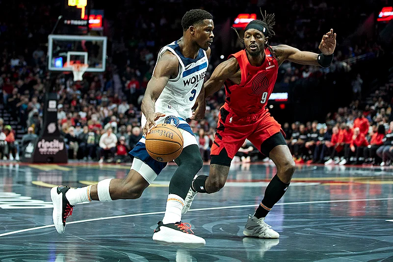 NBA Minnesota Timberwolves vs Portland Trail Blazers Basketball match_Anthony Edwards