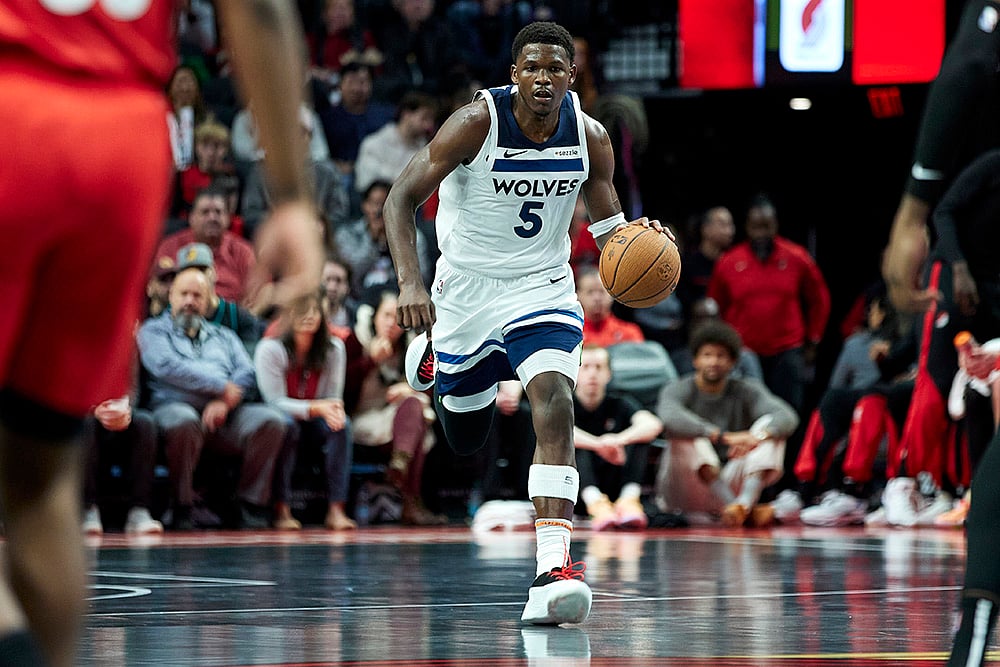 NBA Minnesota Timberwolves vs Portland Trail Blazers Basketball match_Anthony Edwards 