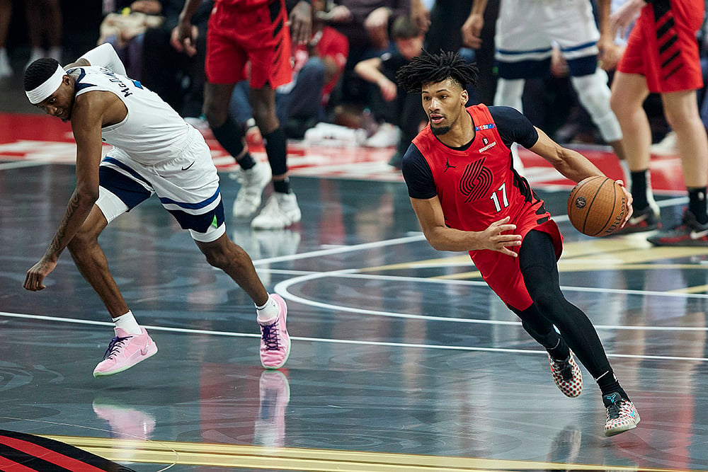 NBA Minnesota Timberwolves vs Portland Trail Blazers Basketball match_Shaedon Sharpe