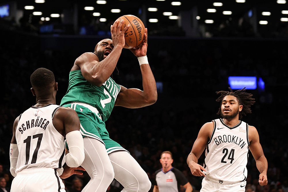 Boston Celtics vs Brooklyn Nets NBA basketball match photo gallery_ Jaylen Brown 