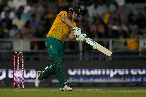 IND vs SA 4th T20: South Africa's David Miller plays a shot 