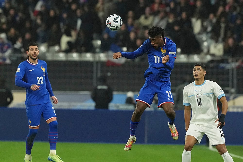 UEFA Nations League football match France vs Israel soccer photos_Kingsley Coman